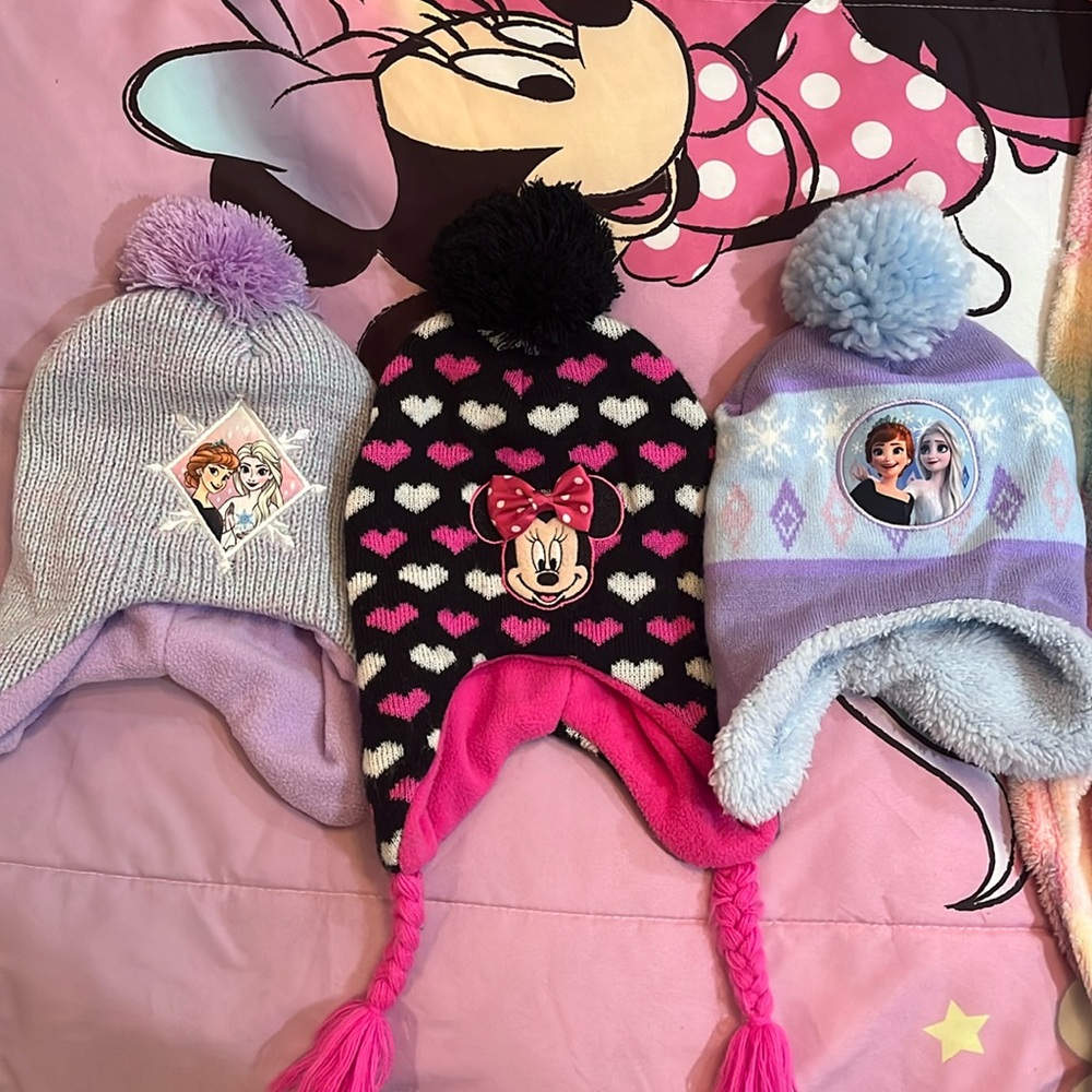 Bundle of 3 toddler winter Disney hats